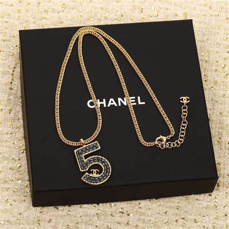 chanel 5 cc necklace|number 5 necklace charm.